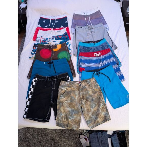 Men's swim trunks, shorts, swimsuit bottoms. SIZE 32. As a lot or by piece